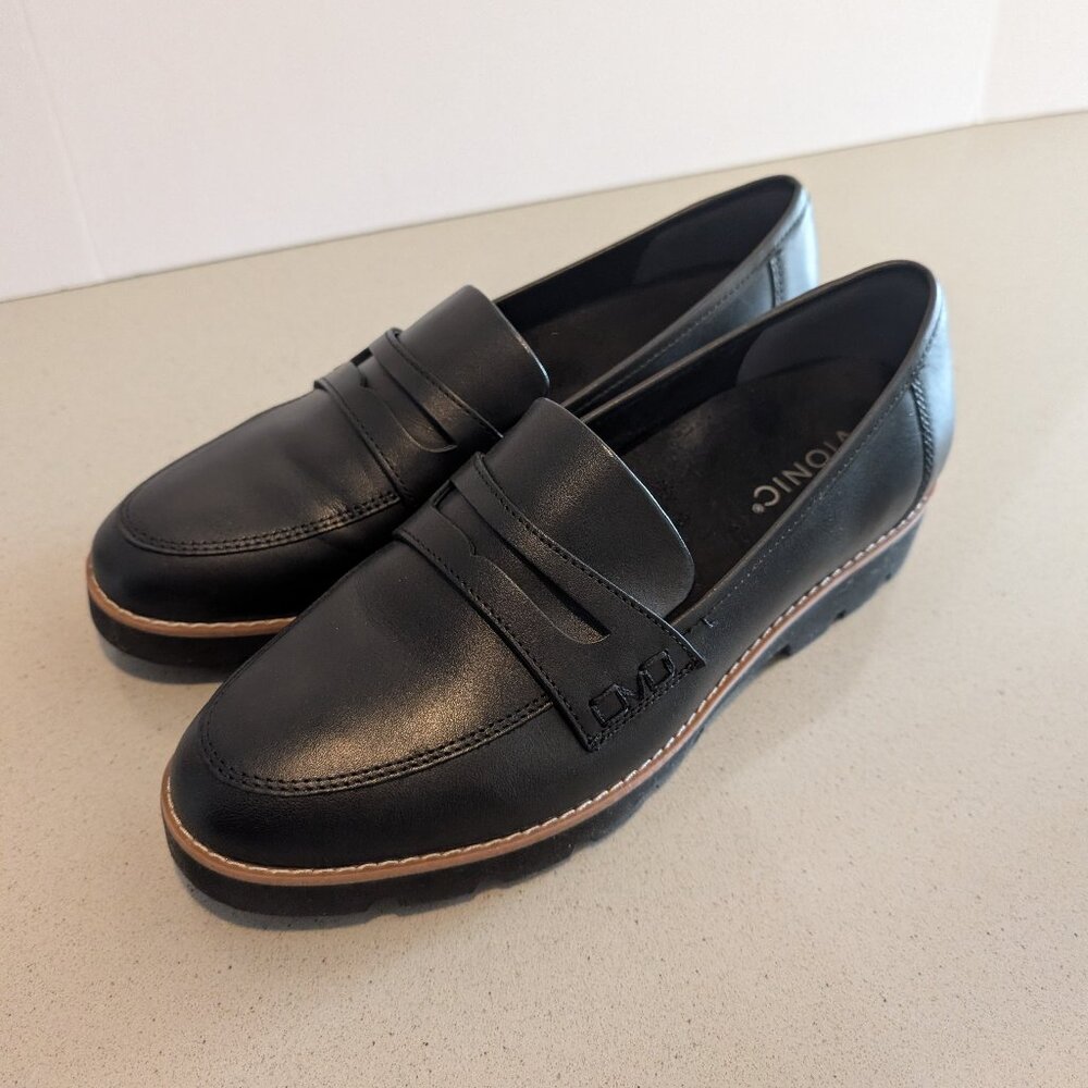 Vionic Cheryl II Penny Loafers Slip On Shoes BLACK Women’s Size 9